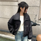 [MADE] Beckin high neck knit color matching balloon aviation jumper