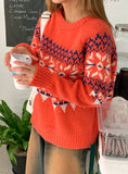 Clan Wool Nordic Snowflake Round Knit
