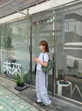 Chiben Back Slit Color Short Sleeve Tee