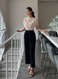 Evid Shirring Drape T-Blouse