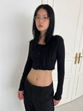 SHORT BUTTON CARDIGAN