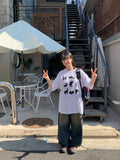 [unisex] Donay Cat Printing Over Short Sleeve Tee