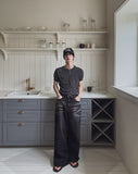 Blaze Catbrush Wide Denim Pants