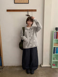 Roche Star Wool Collar Knit Cardigan