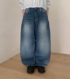 Ponu Washing Straight Denim Pants