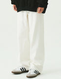 Wide White Washing Denim Pants