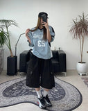Ber Cross Eyelet Bermuda Pants
