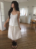 Chinatsu ribbon shirring sleeveless