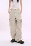 Structured utility cargo cotton pants