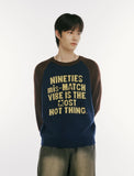 Raglan Two-Tone Knit Pullover