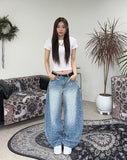 Ness Curved Leopard Denim Pants