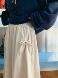 Dinku Banding Ribbon Long Skirt