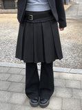 Herin Frill Pleated Midi Skirt