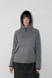 FLEECE FINGER-HOLE HOOD TOP