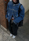 THREE POINT PINTUCK DENIM