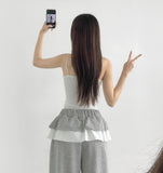 With Cup Lace Span Sleeveless Vacation Look