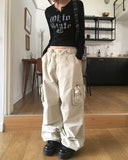 Faded Dyeing Washed Multi Cargo Pants