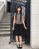 Glen Flare Midi Skirt