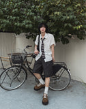 Rudd Pin Stripe Bermuda Denim Pants