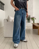Sky Washed Wide Denim