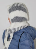 (WOOL) STRIPE STRAP BALACLAVA