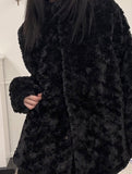Robin black fur coat
