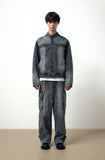 SNAP BIKER DENIM JACKET