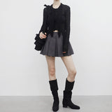Nero pocket pleats skirt