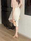 Harib Summer Span H-Line Skirt (Belt Set)
