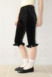 HEART VELVET CAPRI LEGGINGS