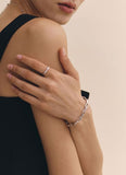 [Premium Plating] Name AB(W) Bold Chain Bracelet