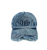 Stone washed damage ball cap
