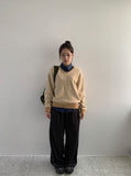 Ttet Stripe Wool V-Neck Knit