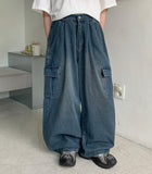 Uto banding cargo denim pants