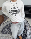 Tiffin Crack Lettering Long Sleeve T-shirt