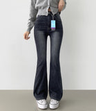 Washing Lycra Banding Span Bootcut Denim Pants