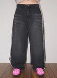 CUT-OFF WIDE DENIM