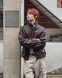 Raoul High-Neck Leather Jacket