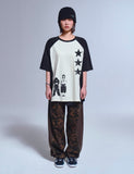 3 STAR Raglan Short Sleeve Tee