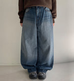 Gyodu Washing Denim Wide Pants