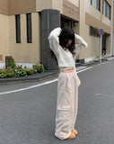 Ponds Boucle Collar Knit Crop Cardigan