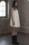 [mnem] Buckle Nylon Midi Dress