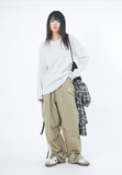 Waffle slab round-neck long sleeve