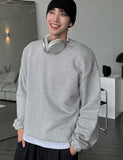 Elbow patch string sweatshirt