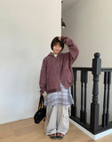 [unisex] Date Two Way Over Hood Zip Up Jumper