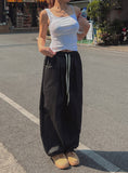 Floy One-Tuck Raw Wide Pants
