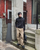 Fielden Plate Zipper Wide Pants