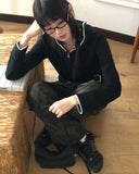 Muel Military Track Banding Strap Two-Way Pocket Wide-Fit Long Pants