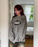 Oasis Crack Lettering Pigment Sweatshirt