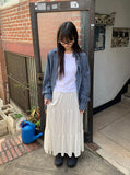 Terrani Training Shirring Long Skirt
